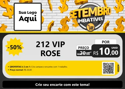 Modelo de Cartaz para Cartaz A4 Horizontal com o tema Setembro Imbatível para Perfumes