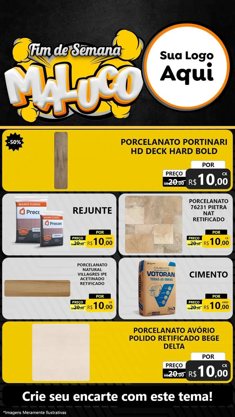 Modelo de TV para TV Vertical com o tema Fim de Semana Maluco para Pisos e revestimentos
