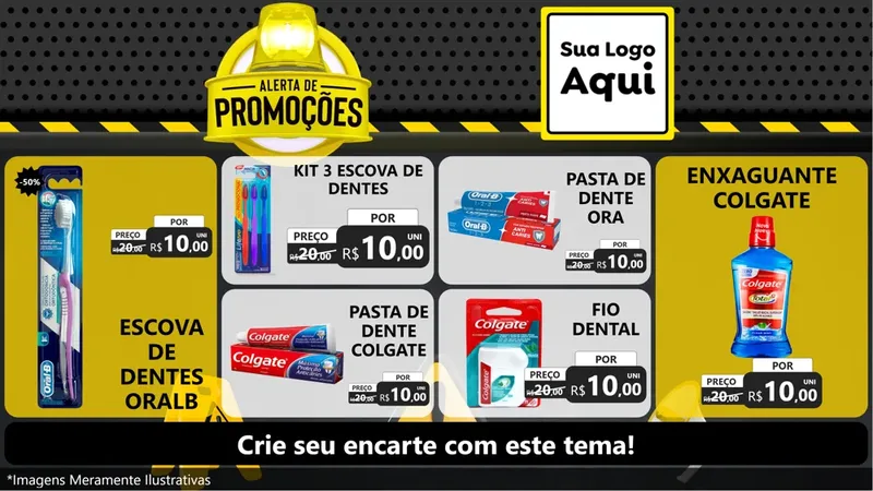 Modelo de TV para TV Horizontal com o tema Alerta de Promoções para Higiene Pessoal