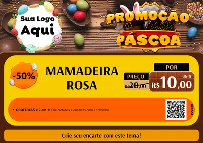 Modelo de Cartaz para Cartaz A4 Horizontal com o tema Promoção Páscoa para Bebês