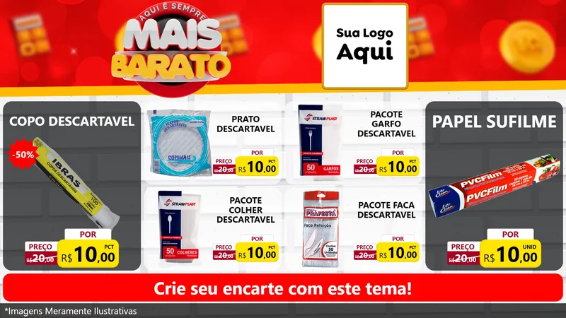 Modelo de TV para TV Horizontal com o tema Mais Barato para Embalagens