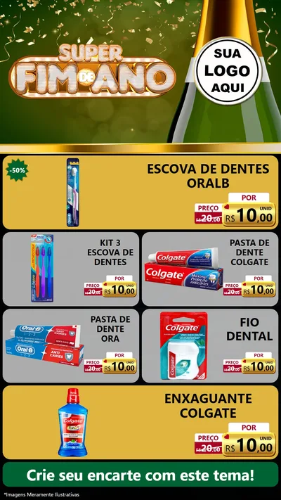 Modelo de TV para TV Vertical com o tema Super Fim de Ano para Higiene Pessoal