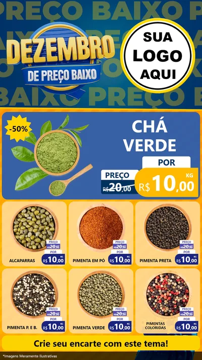 Modelo de Rede Social para Stories com o tema Dezembro de Preço Baixo para Produtos Naturais