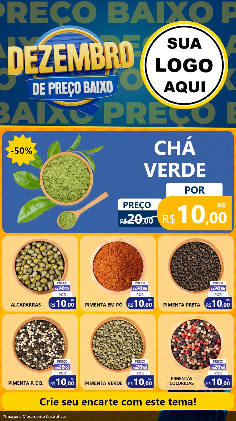 Modelo de Rede Social para Stories com o tema Dezembro de Preço Baixo para Produtos Naturais
