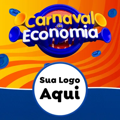 Modelo de Rede Social para Feed Facebook com o tema Carnaval da Economia para Supermercado