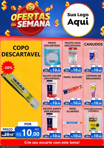 Modelo de Encarte para Encarte A4 Vertical com o tema Ofertas Da Semana para Embalagens