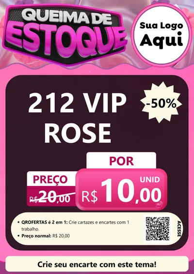 Modelo de Cartaz para Cartaz A4 Vertical com o tema Queima de Estoque para Perfumes