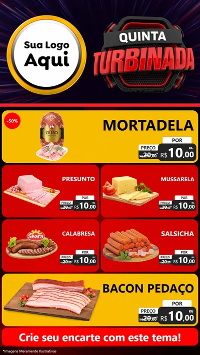 Modelo de TV para TV Vertical com o tema Quinta Turbinada para Frios e Laticínios