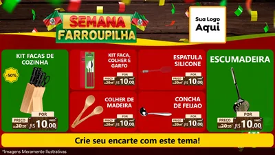 Modelo de TV para TV Horizontal com o tema Semana Farroupilha para Utilidades Domésticas