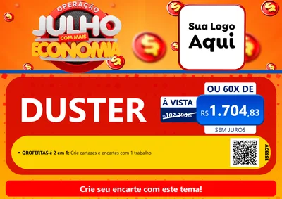 Modelo de Cartaz para Cartaz A4 Horizontal com o tema Operação Julho Com Mais Economia para Concessionaria de Carros