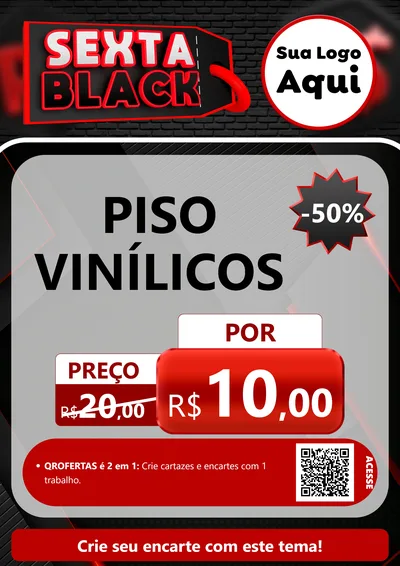 Modelo de Cartaz para Cartaz A4 Vertical com o tema Sexta Black para Material para Construção