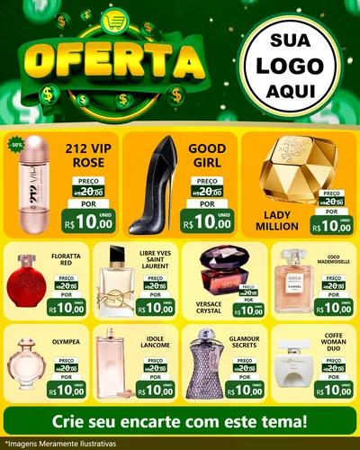 Modelo de Rede Social para Feed Instagram com o tema Oferta para Perfumes