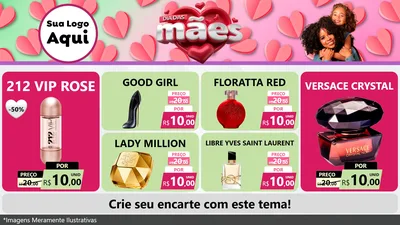 Modelo de TV para TV Horizontal com o tema Dia das Mães para Perfumes