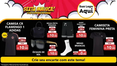 Modelo de TV para TV Horizontal com o tema Sexta Maluca! para Roupas e acessórios