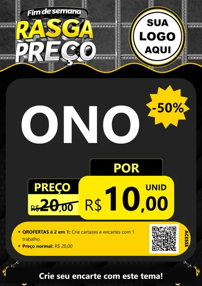 Modelo de Cartaz para Cartaz A4 Vertical com o tema Fim de Semana Rasga Preço para Óticas