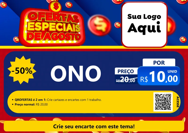 Modelo de Cartaz para Cartaz A4 Horizontal com o tema Ofertas Especiais de Agosto para Óticas