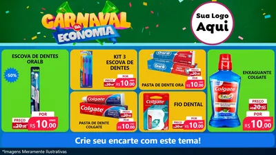 Modelo de TV para TV Horizontal com o tema Carnaval da Economia para Higiene Pessoal