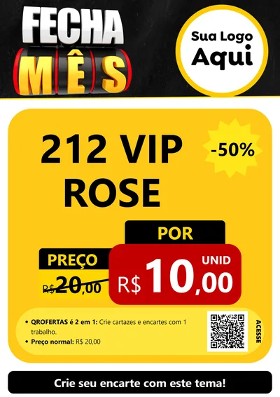 Modelo de Cartaz para Cartaz A4 Vertical com o tema Fecha Mês para Perfumes