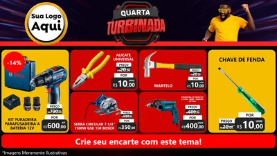 Modelo de TV para TV Horizontal com o tema Quarta Turbinada para Maquinas e Ferramentas