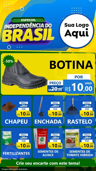 Modelo de Rede Social para Stories com o tema Especial Independência do Brasil para Agropecuária