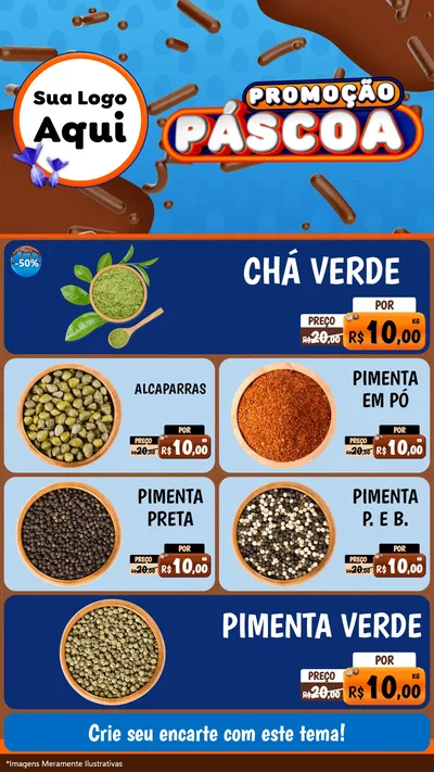 Modelo de TV para TV Vertical com o tema Promoção Páscoa para Produtos Naturais
