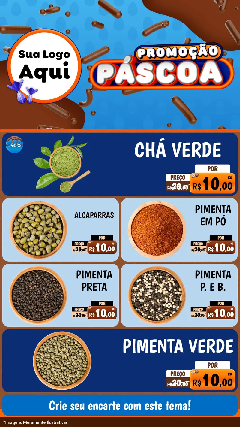 Modelo de TV para TV Vertical com o tema Promoção Páscoa para Produtos Naturais