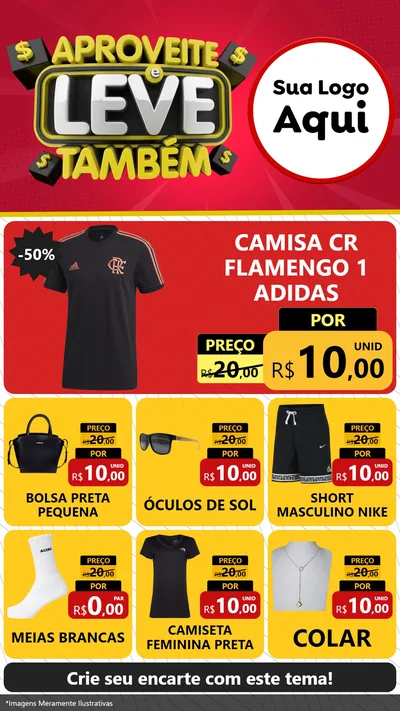 Modelo de Rede Social para Stories com o tema Aproveite e Leve Também para Roupas e acessórios