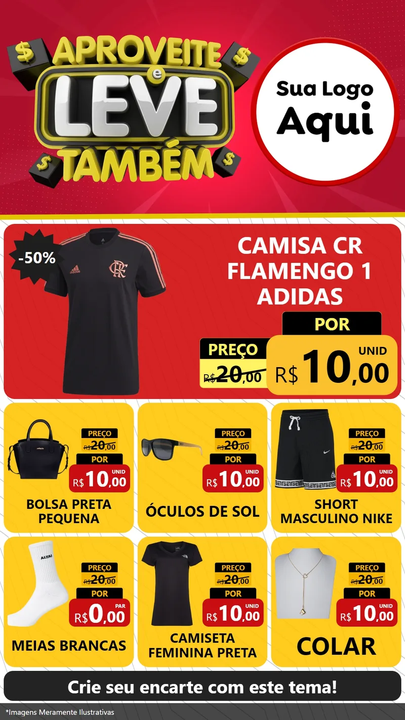 Modelo de Rede Social para Stories com o tema Aproveite e Leve Também para Roupas e acessórios