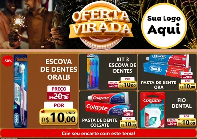 Modelo de Encarte para Encarte A4 Horizontal com o tema Oferta da Virada para Higiene Pessoal