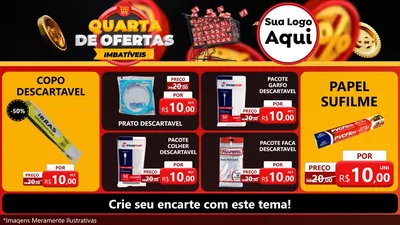 Modelo de TV para TV Horizontal com o tema Quarta de Ofertas Imbatíveis para Embalagens