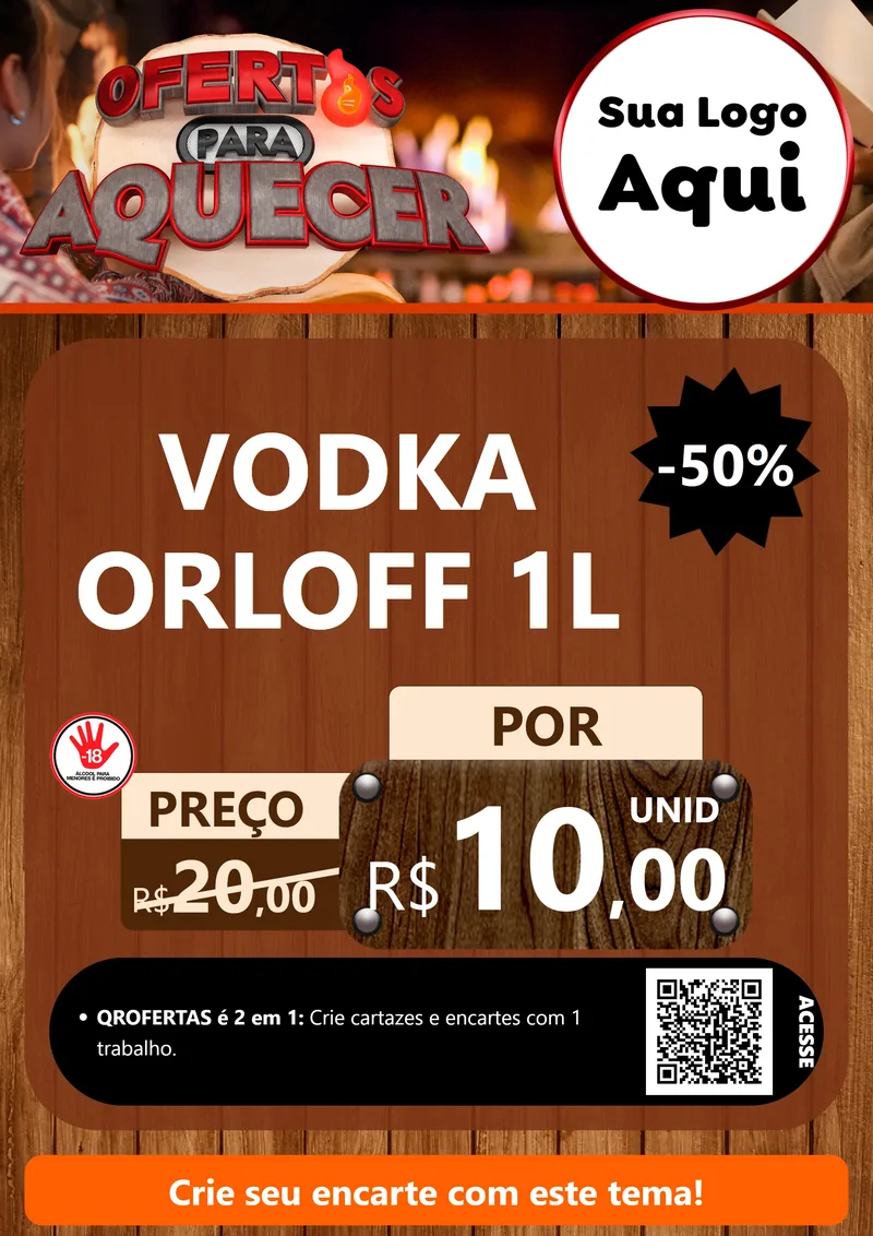 Modelo de Cartaz para Cartaz A4 Vertical com o tema Ofertas Para Aquecer para Distribuidora de bebidas