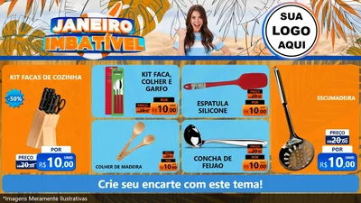 Modelo de TV para TV Horizontal com o tema Janeiro Imbatível para Utilidades Domésticas