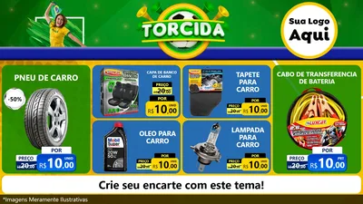 Modelo de TV para TV Horizontal com o tema Torcida para Auto peças