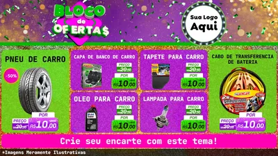 Modelo de TV para TV Horizontal com o tema Bloco de Ofertas para Auto peças