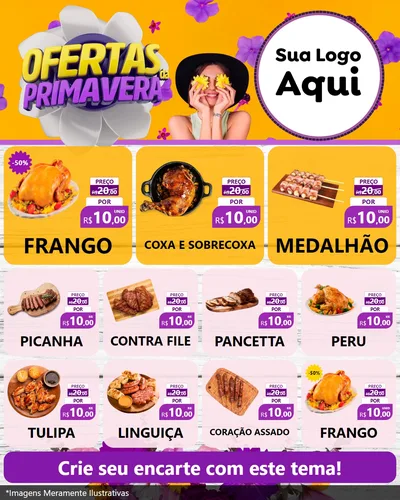 Modelo de Rede Social para Feed Instagram com o tema Ofertas Da Primavera para Assados