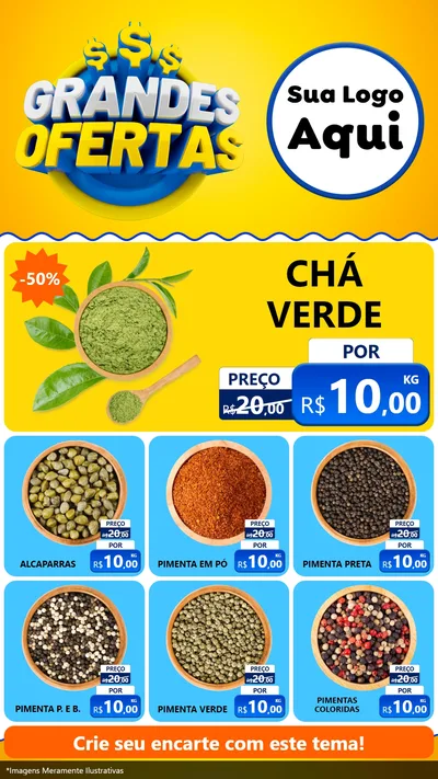 Modelo de Rede Social para Stories com o tema Grandes Ofertas para Produtos Naturais