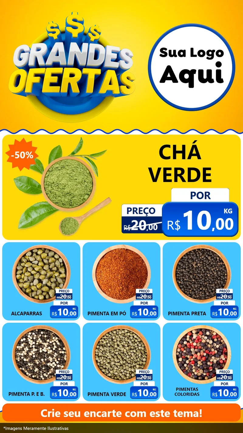 Modelo de Rede Social para Stories com o tema Grandes Ofertas para Produtos Naturais