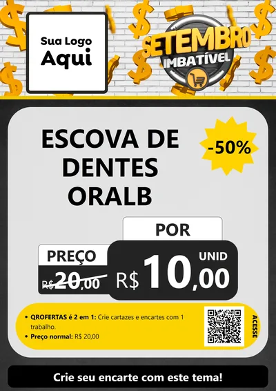 Modelo de Cartaz para Cartaz A4 Vertical com o tema Setembro Imbatível para Higiene Pessoal