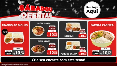 Modelo de TV para TV Horizontal com o tema Sabadou de Ofertas para Restaurante