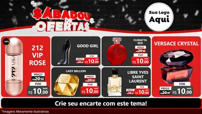 Modelo de TV para TV Horizontal com o tema Sabadou de Ofertas para Perfumes