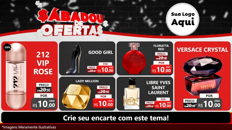 Modelo de TV para TV Horizontal com o tema Sabadou de Ofertas para Perfumes