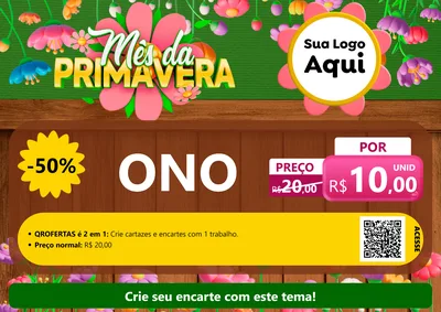 Modelo de Cartaz para Cartaz A4 Horizontal com o tema Mês da Primavera para Óticas