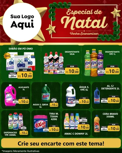 Modelo de Rede Social para Feed Instagram com o tema Especial de Natal para Produtos de Limpeza