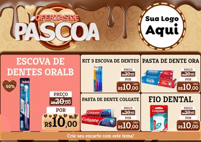 Modelo de Encarte para Encarte A4 Horizontal com o tema Ofertas de Páscoa para Higiene Pessoal