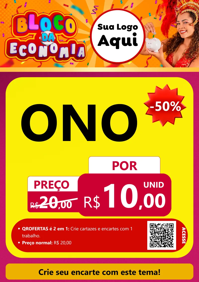 Modelo de Cartaz para Cartaz A4 Vertical com o tema Bloco da Economia para Óticas
