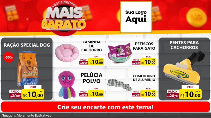 Modelo de TV para TV Horizontal com o tema Mais Barato para Pet Shop