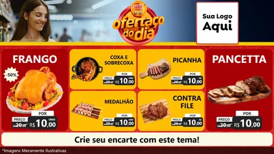 Modelo de TV para TV Horizontal com o tema Ofertaço Do Dia para Assados