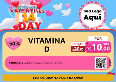 Modelo de Cartaz para Cartaz A4 Horizontal com o tema Valentine's Day para Farmácia