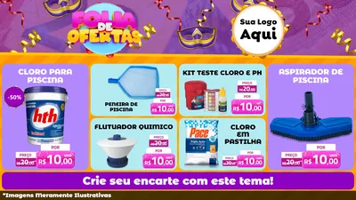 Modelo de TV para TV Horizontal com o tema Folia de Ofertas para Produtos para Piscina