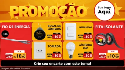 Modelo de TV para TV Horizontal com o tema Promoção para Materiais Elétricos